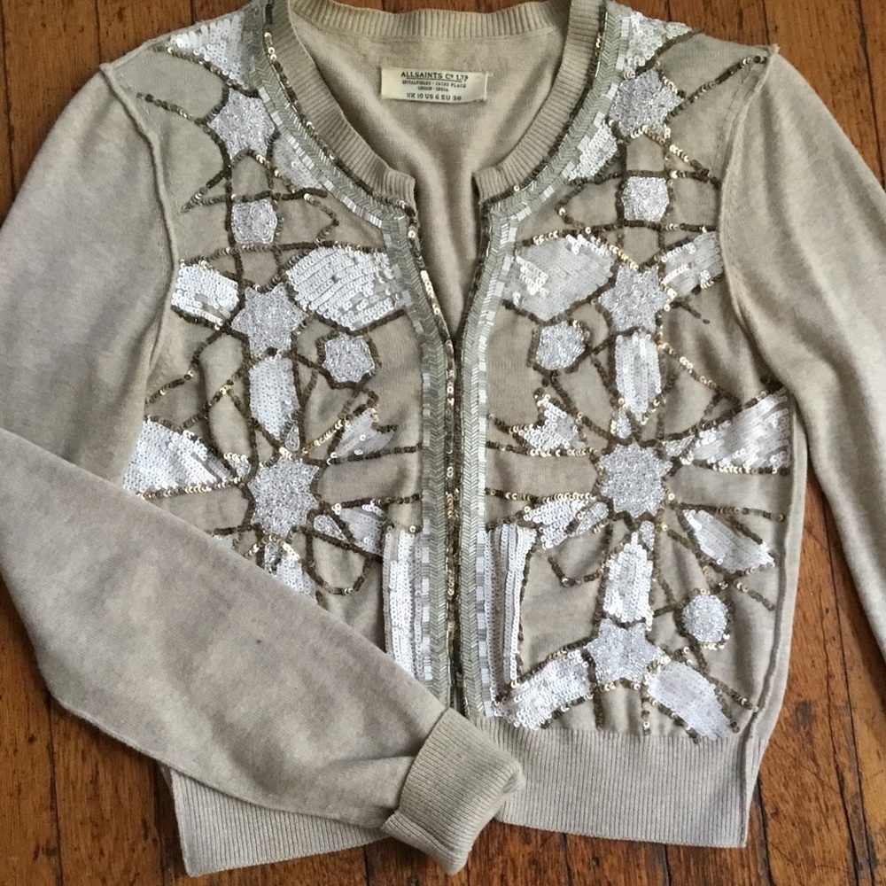 Hand embroidered Allsaints cardigan